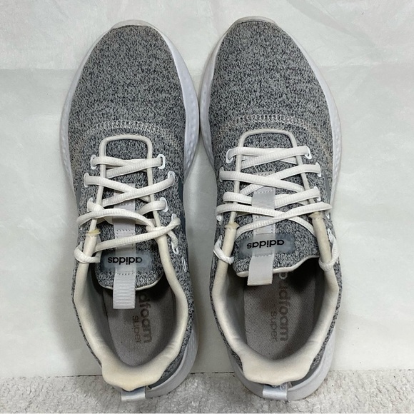 Adidas Womens Grey Cloudfoam Casual Comfy Lightweight Lace Up Sneaker Sz US 9.5 - Picture 5 of 11